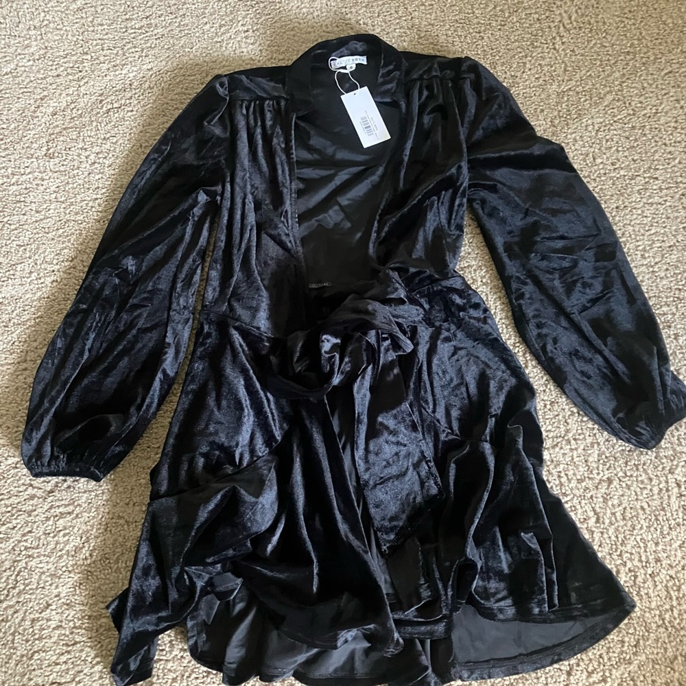 Baltic Born black velvet cocktail dress